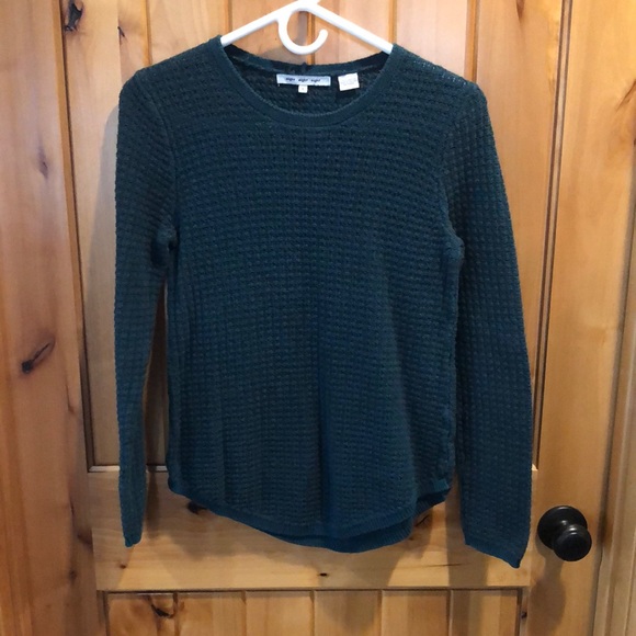 Women’s Sz S Teal and Gray Waffle Knit Sweater - Picture 1 of 4
